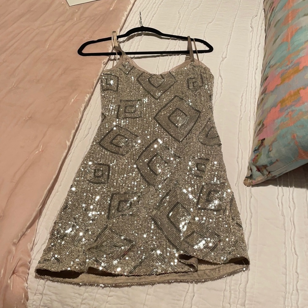 Silver sparkly dress